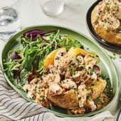 Speedy stroganoff jacket potatoes