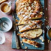 Nusszopf twisted hazelnut loaf