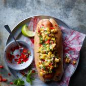 Mexican streetcorn hot dogs