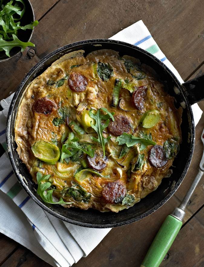 Leek And Chorizo Frittata | Sainsbury's Magazine