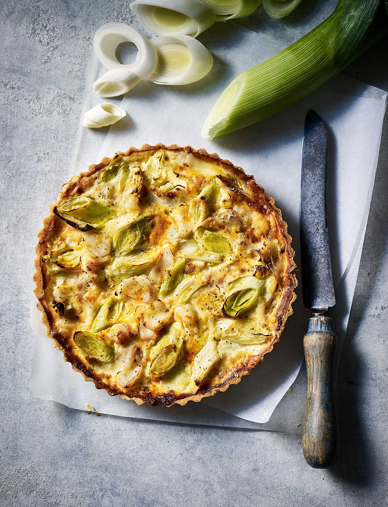 Leek and smoked haddock tart recipe Sainsbury s Magazine