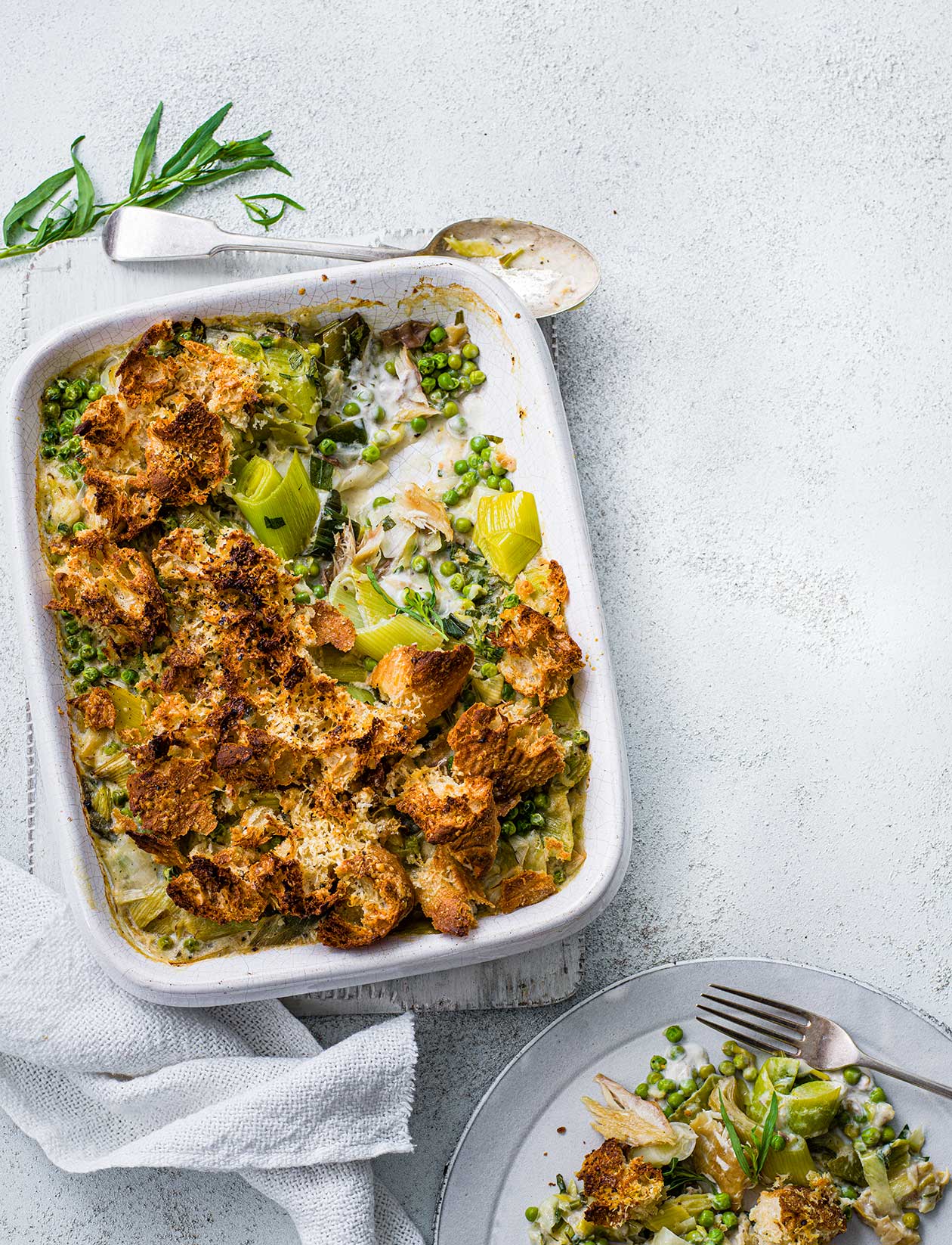 Smoked mackerel and leek gratin recipe | Sainsbury`s Magazine