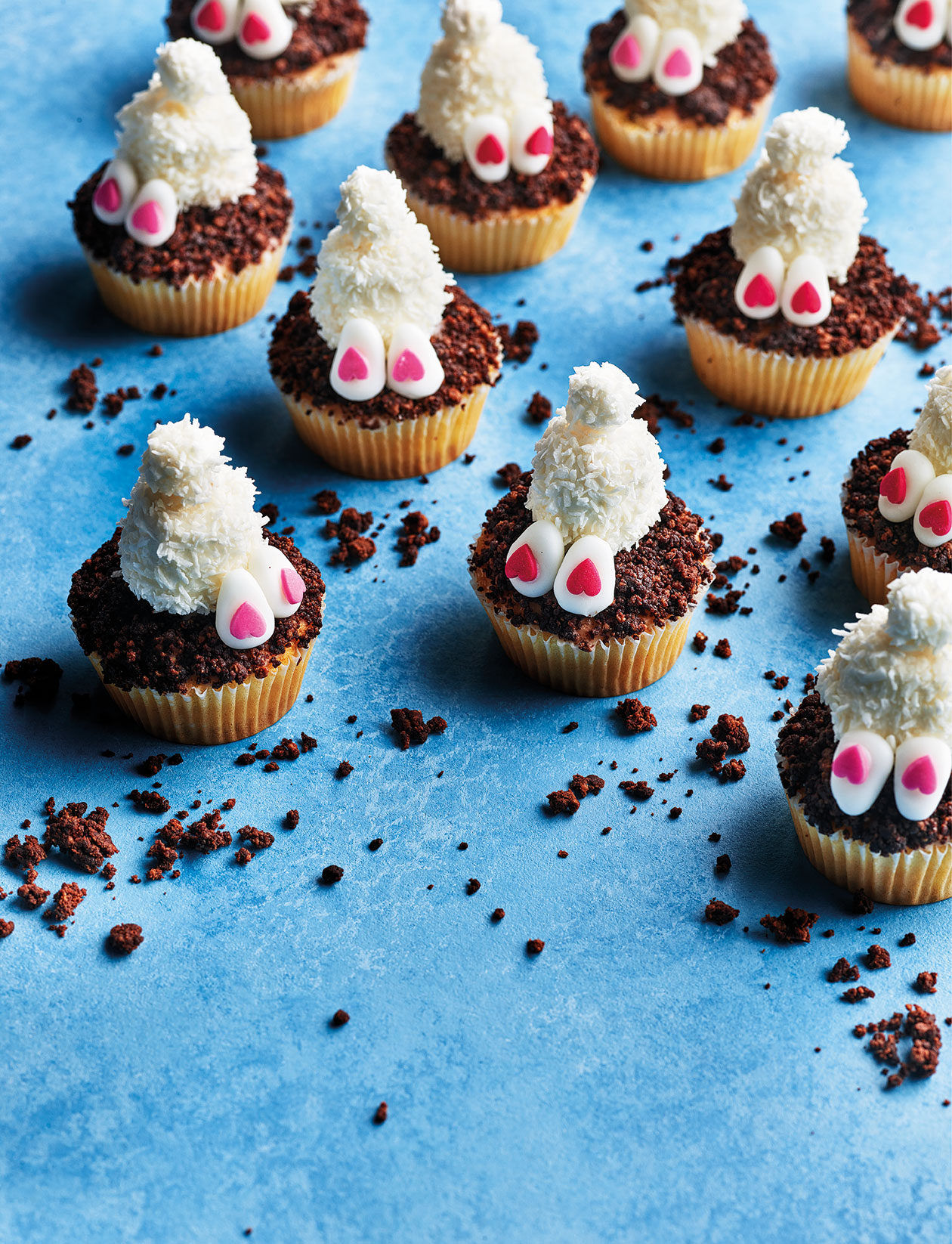 Easter cupcakes recipe: how to make cute bunny bottom cakes | Sainsbury ...