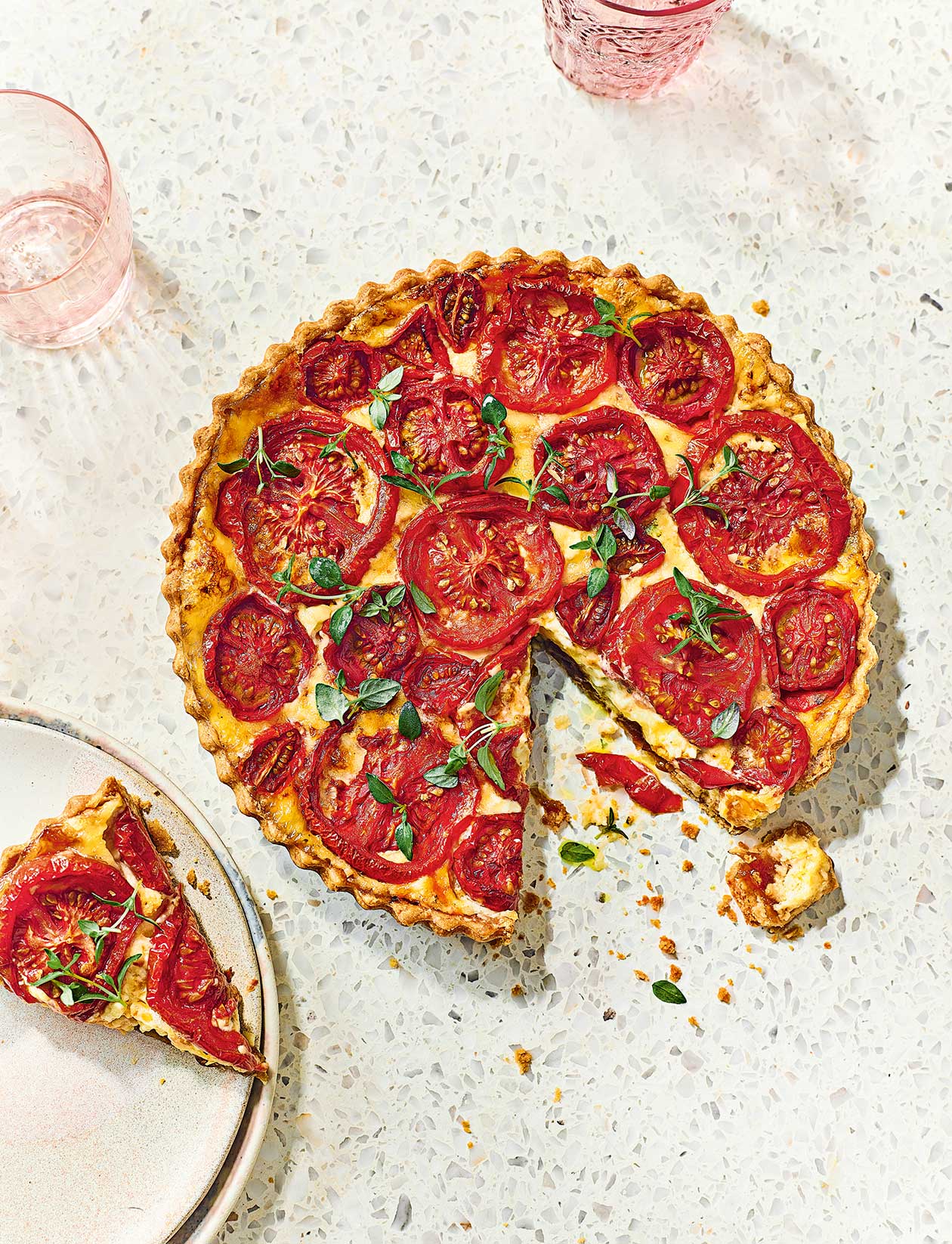 Tomato cheeseboard pie recipe | Sainsbury`s Magazine
