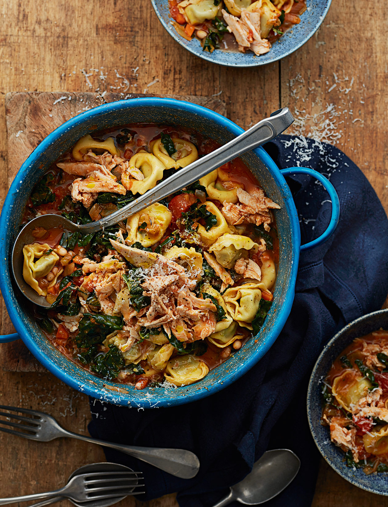 Tuscan chicken tortellini soup recipe | Sainsbury`s Magazine