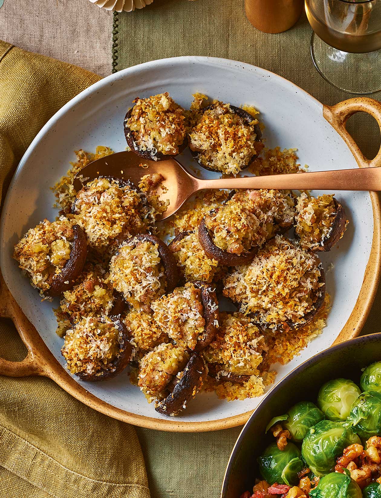 sausage-stuffed-portobello-mushrooms-recipe-sainsbury-s-magazine