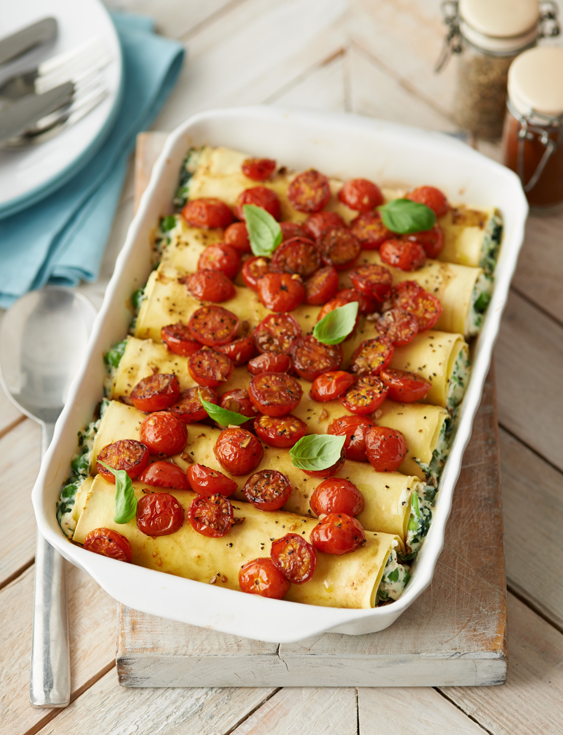 Cannelloni With Balsamic Glazed Tomatoes | Sainsbury's Magazine