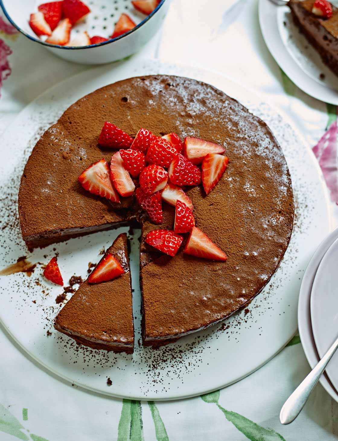 Almond and white chocolate mousse cake recipe | delicious. magazine