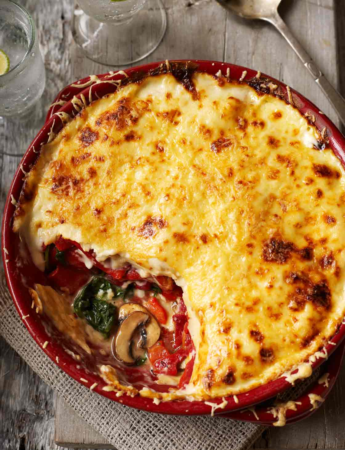 Speedy vegetable tortilla 'lasagne' | Sainsbury`s Magazine