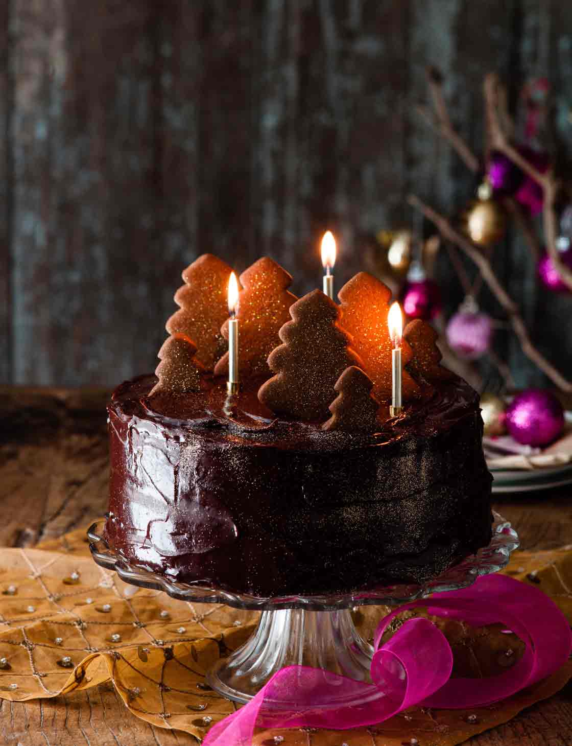 double chocolate birthday cake