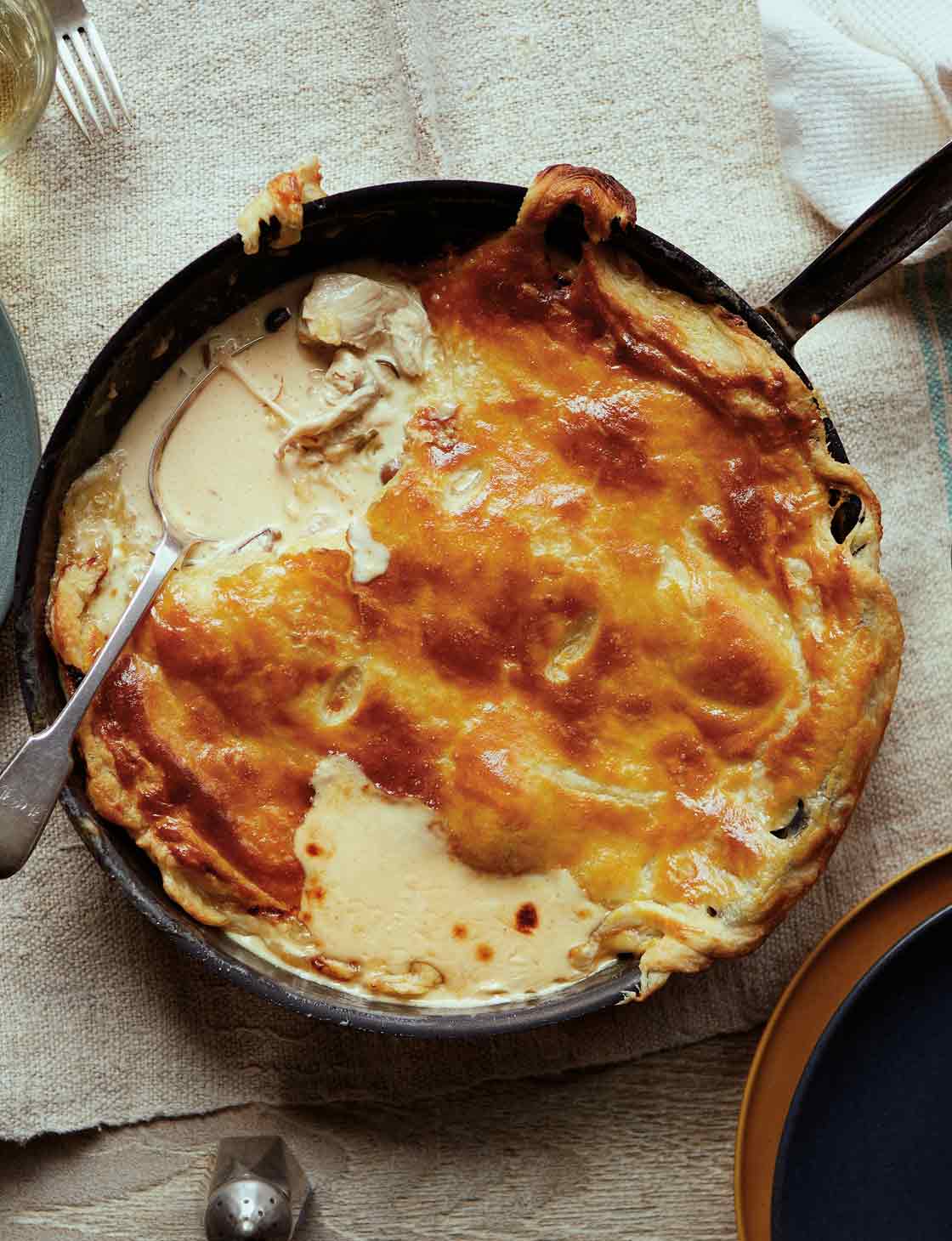 Chicken and wild mushroom frying pan pie | Sainsbury`s Magazine