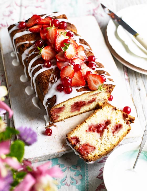 Coconut and raspberry jam loaf cake - Something Sweet Something Savoury