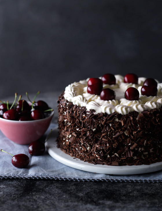 Dark Chocolate Cherry Cake Recipe by Archana's Kitchen