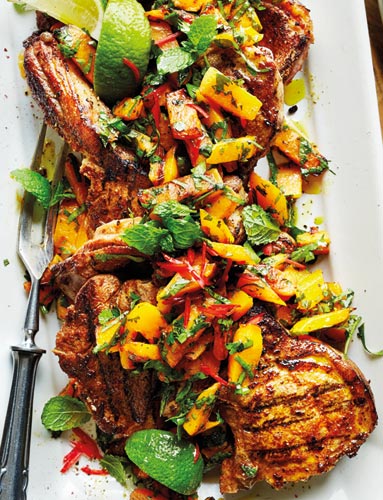 Mexican-spiced lamb chops with charred butternut salsa | Sainsbury's ...