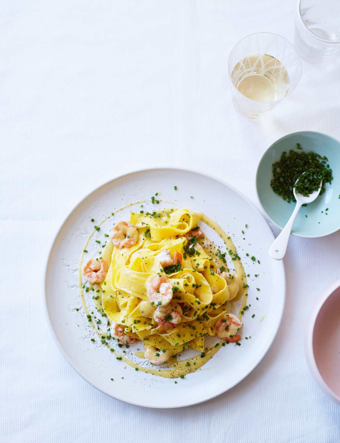 Pappardelle with prawns and vanilla beurre blanc | Sainsbury`s Magazine