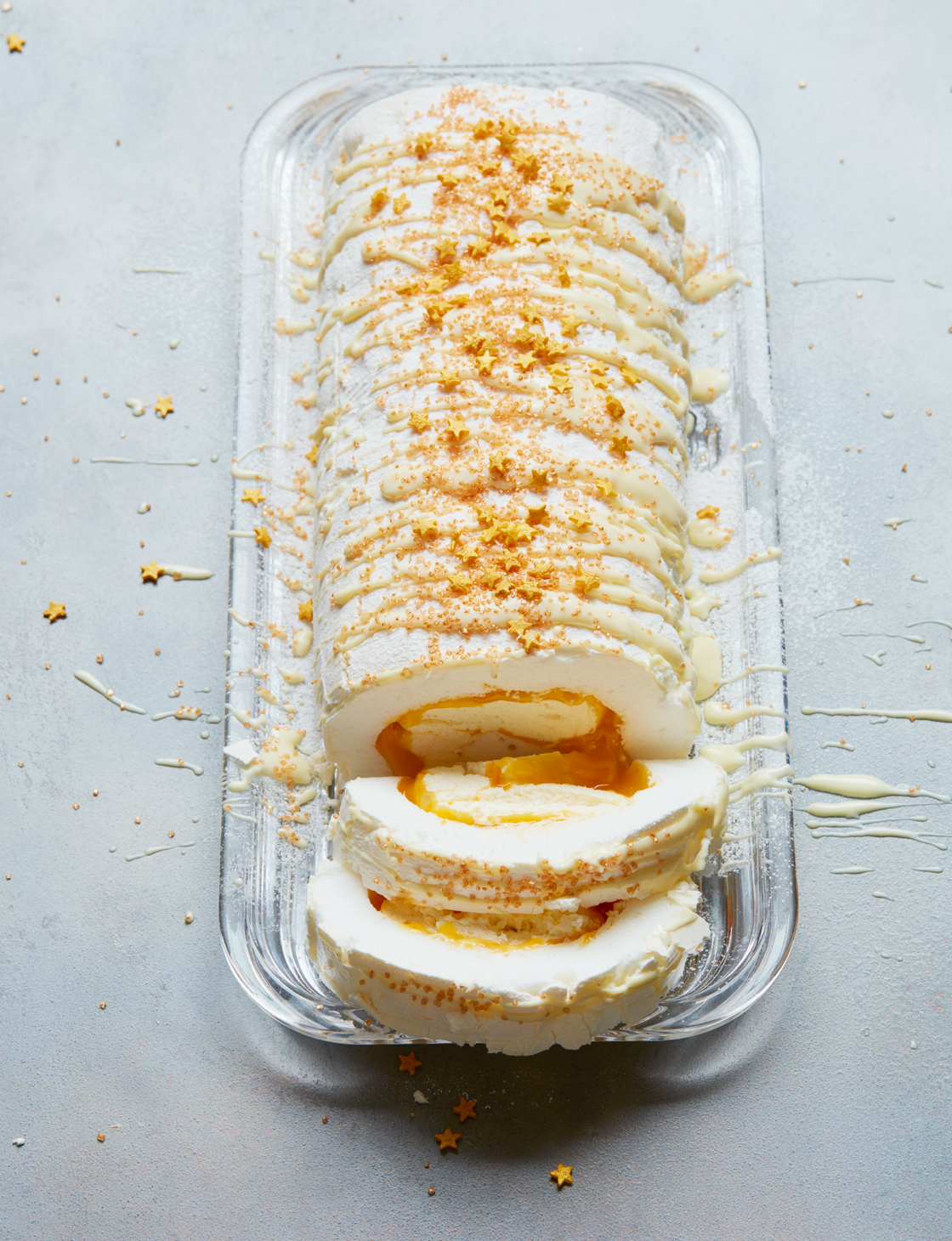 Meringue Roulade With Clementine Curd Sainsbury S Magazine