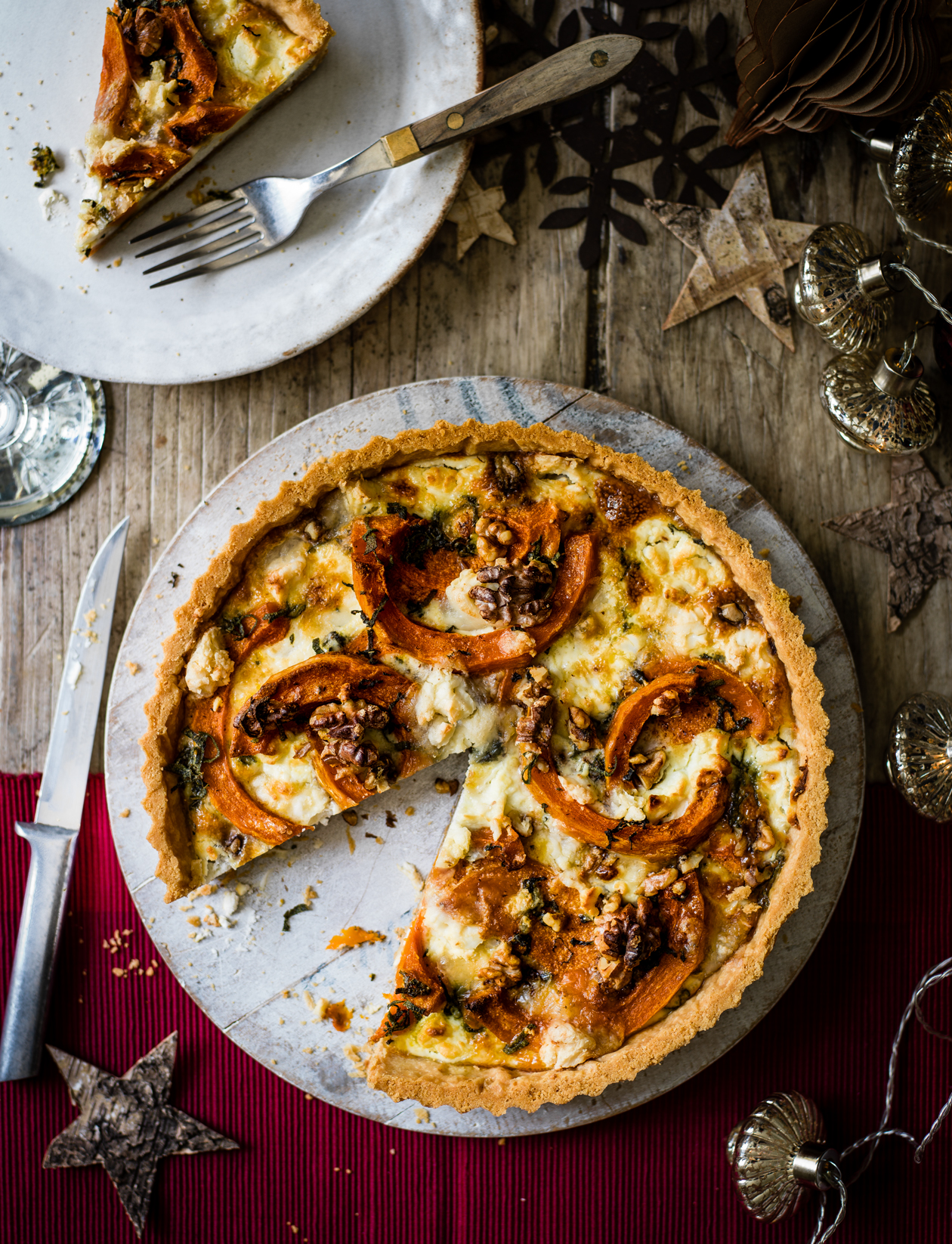 Goats’ Cheese Squash And Walnut Tart Recipe Sainsbury`s Magazine