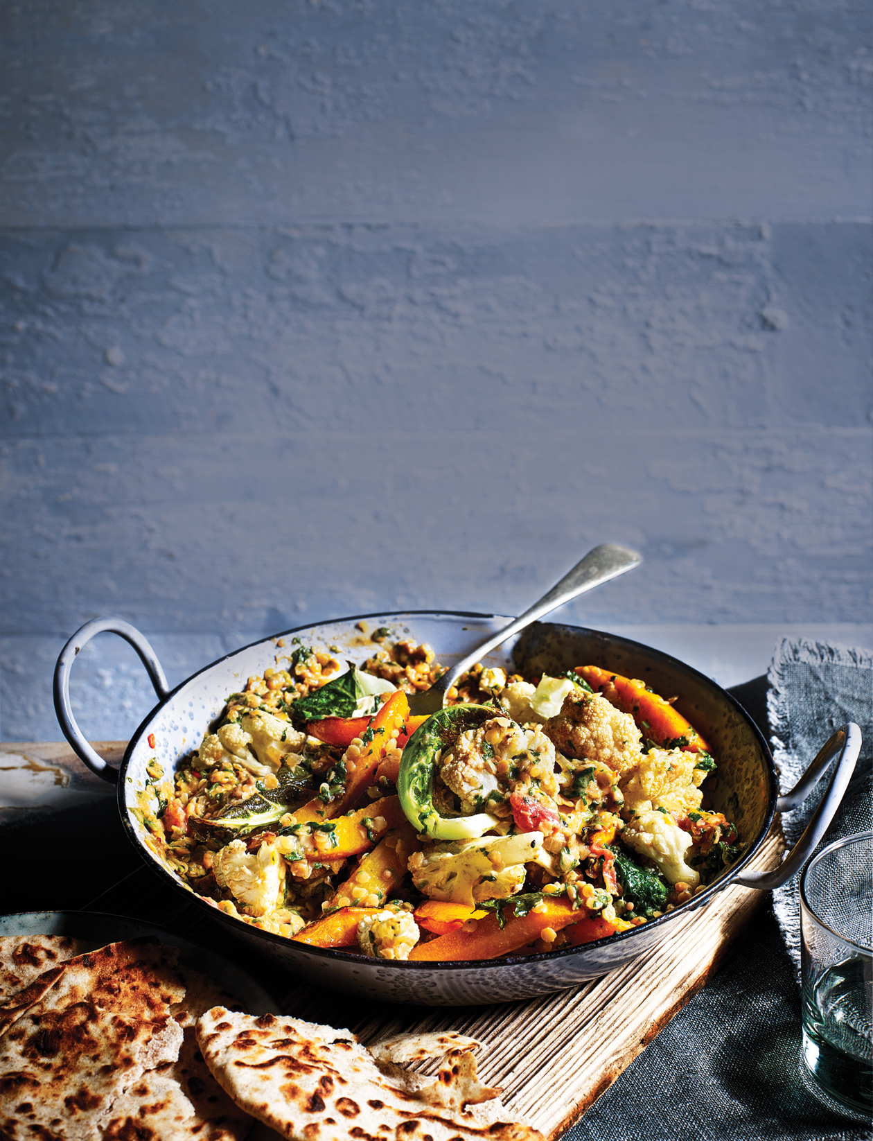 Coconut dhal with roasted veg recipe | Sainsbury`s Magazine