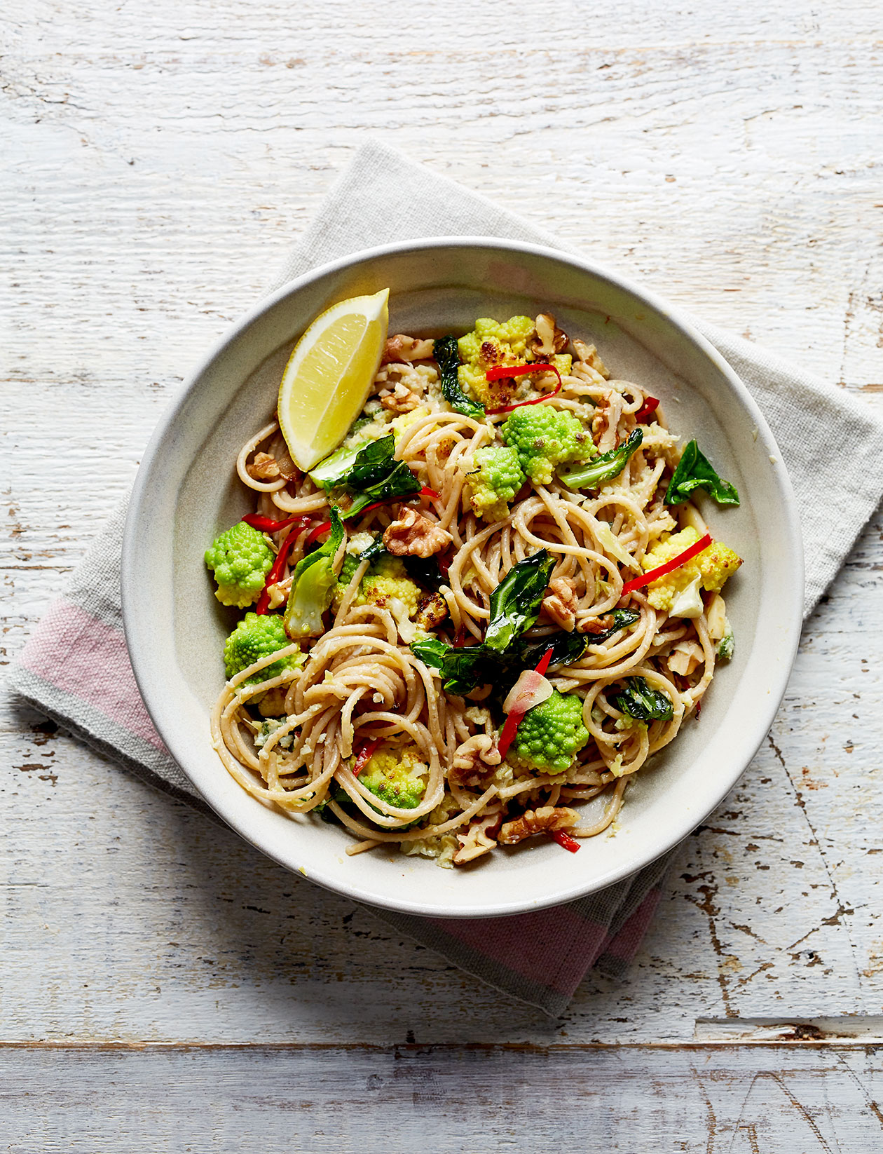 Artichoke spaghetti with romanesco recipe | Sainsbury`s Magazine