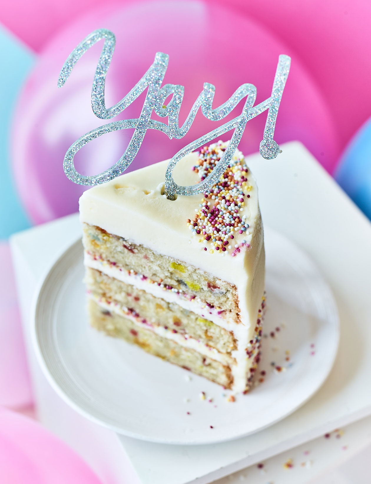 Funfetti celebration cake recipe | Sainsbury`s Magazine