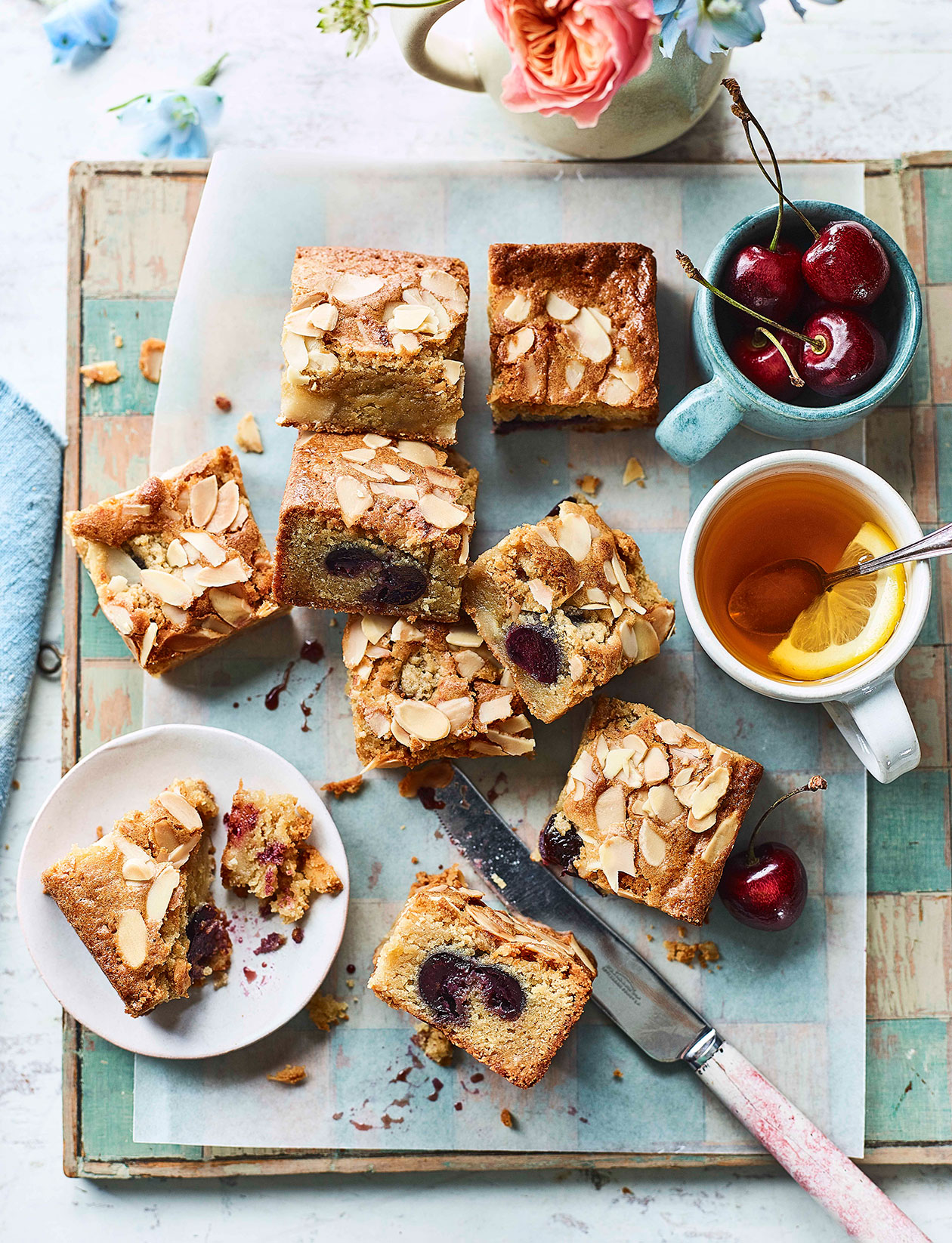 Cherry Bakewell Blondies Sainsburys Magazine