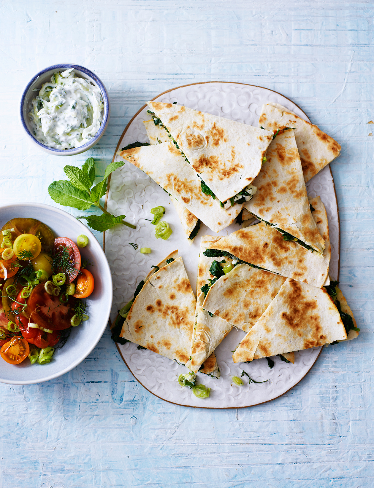 Greek quesadillas recipe | Sainsbury`s Magazine