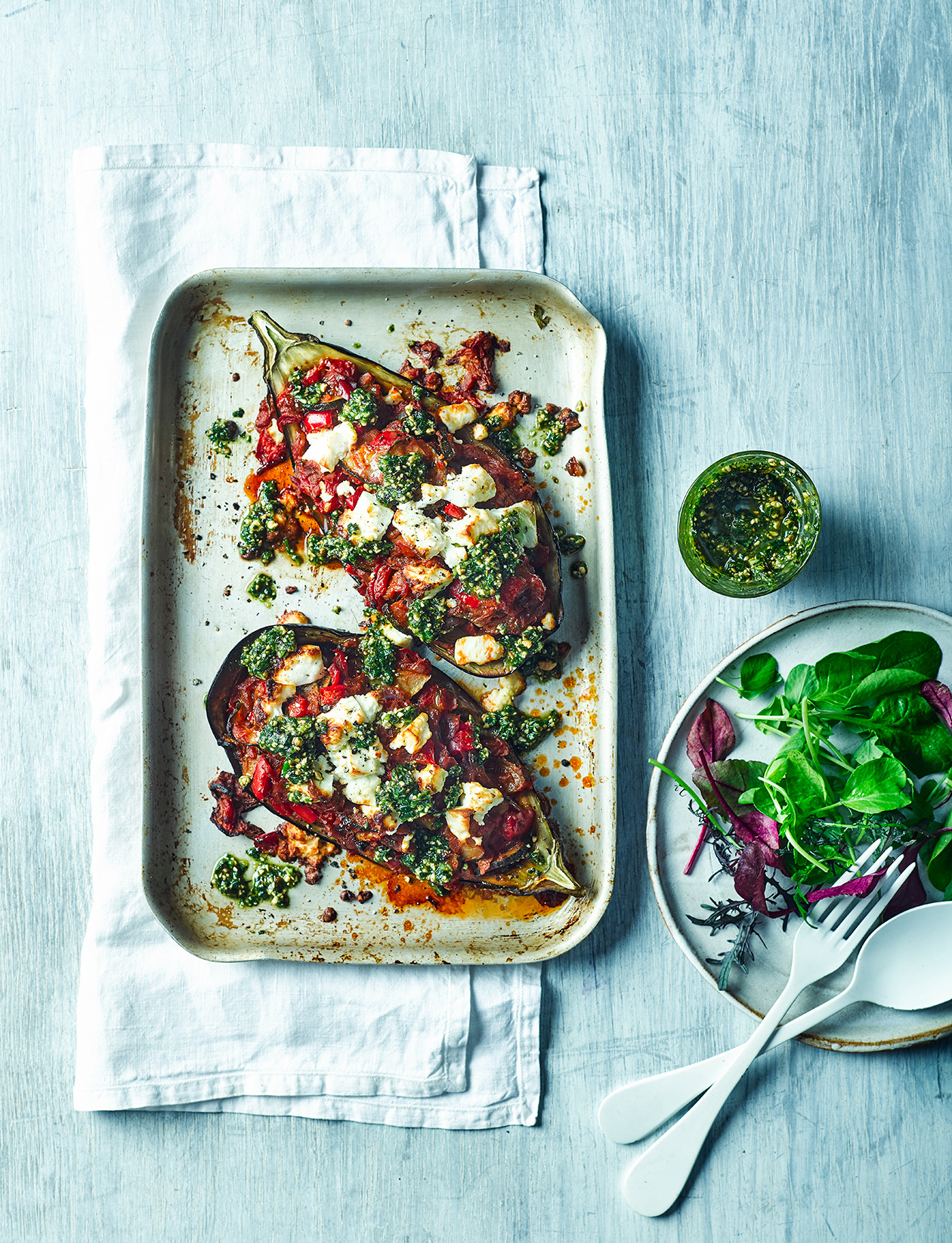 Ratatouille-stuffed aubergine recipe | Sainsbury`s Magazine