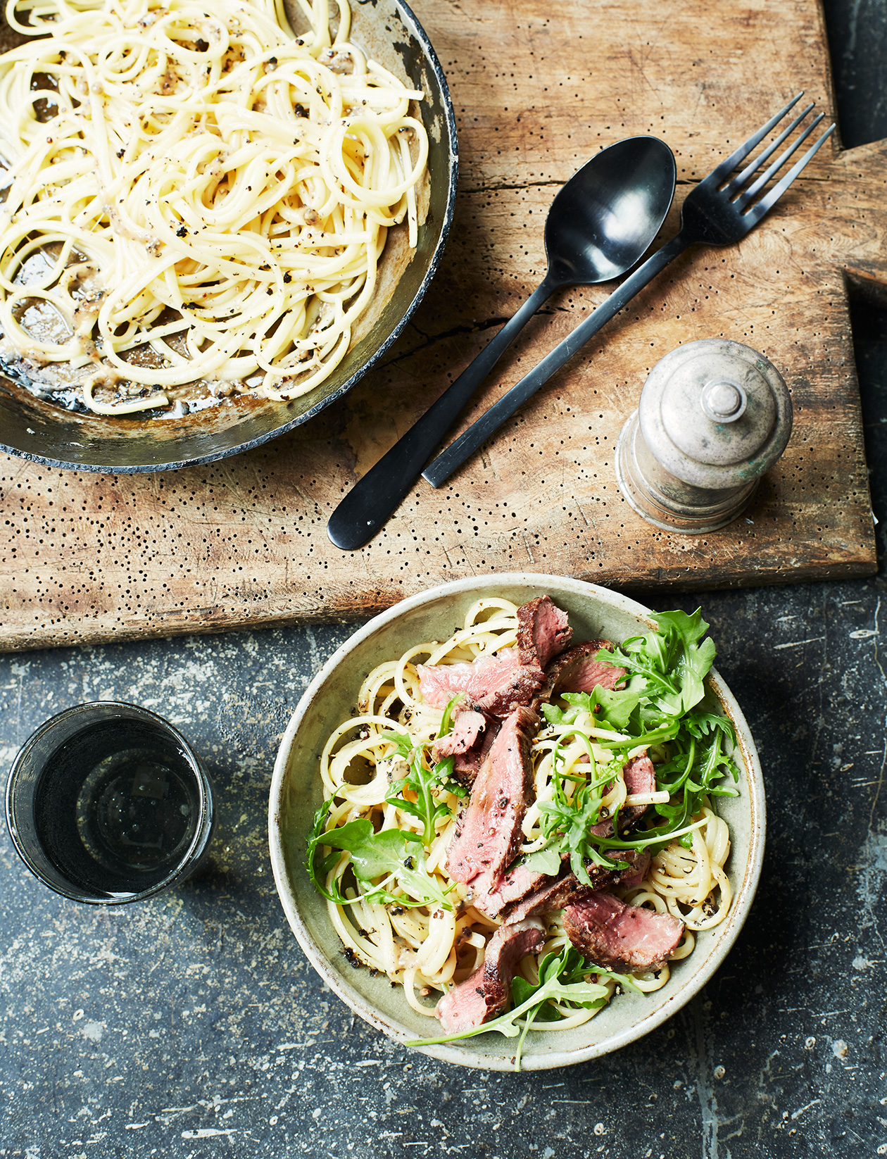 Peppered steak pasta recipe | Sainsbury's Magazine