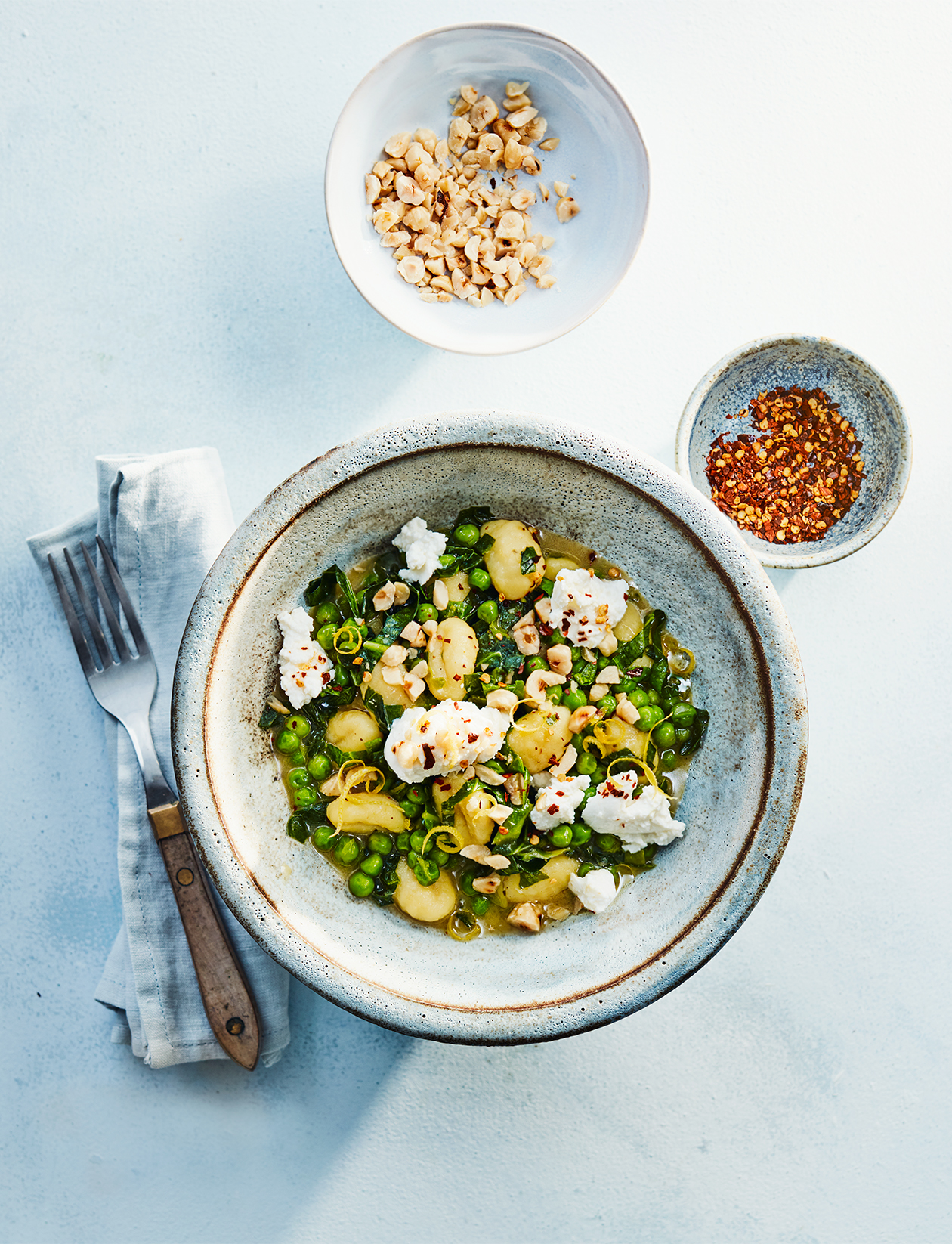 Pea and ricotta gnocchi bowl recipe | Sainsbury`s Magazine