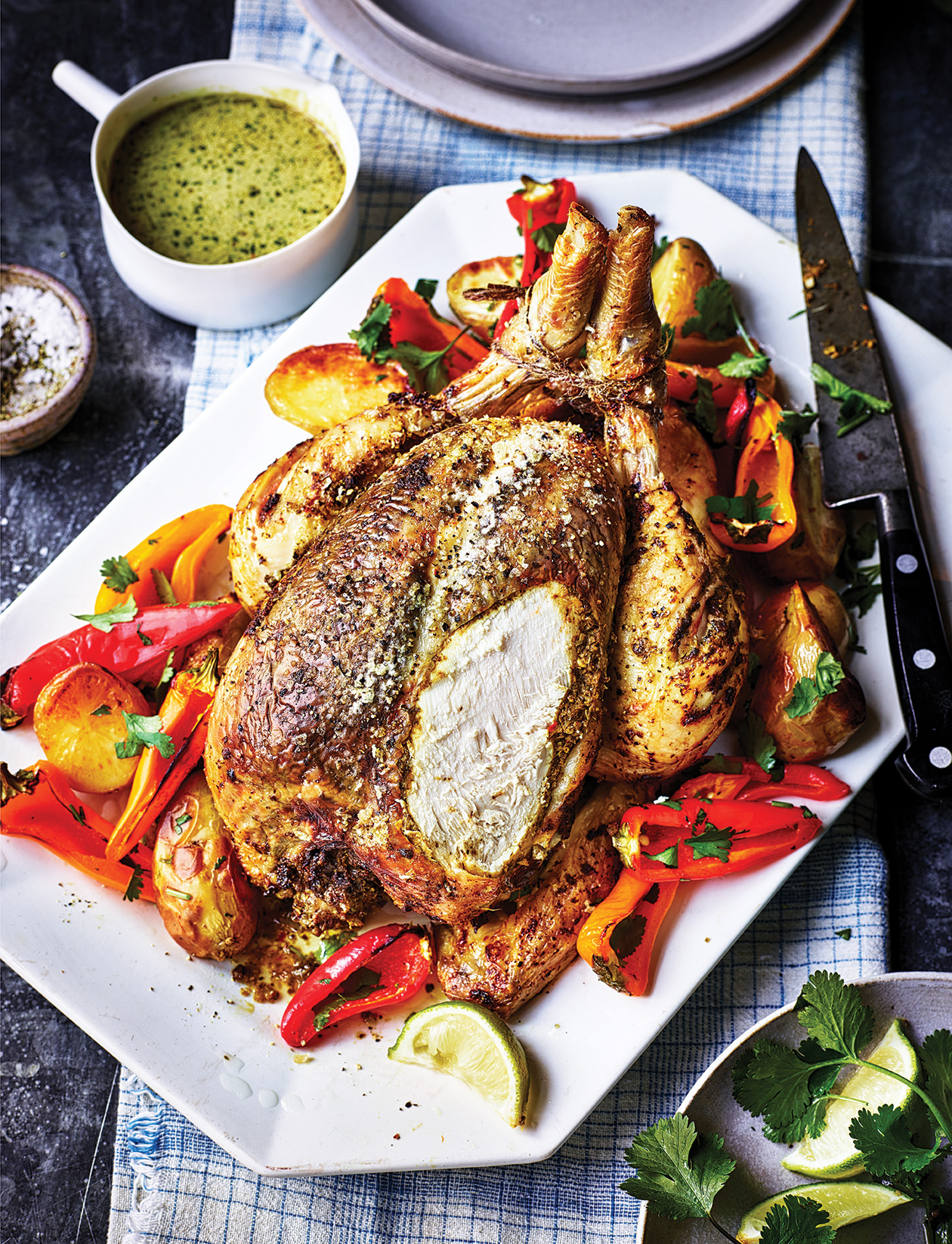 Green curry roast chicken recipe | Sainsbury`s Magazine