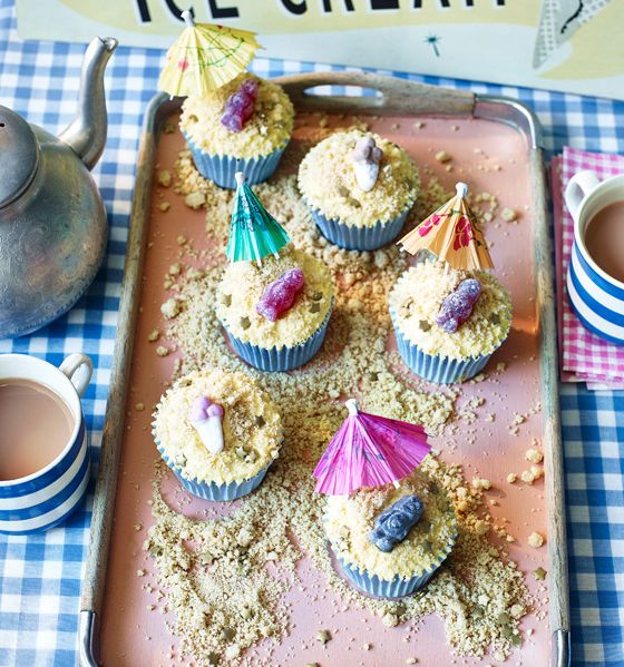 Salted caramel Jelly Baby cupcakes
