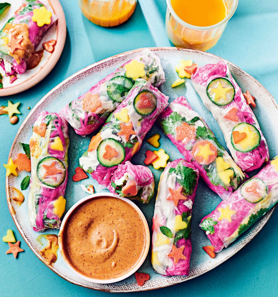 Rainbow summer rolls