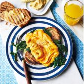 Scrambled Eggs With Feta And Spinach Sainsbury S Magazine