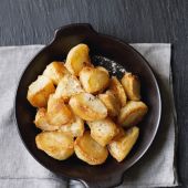 Smashed Jersey Royals with hot honey and lime recipe