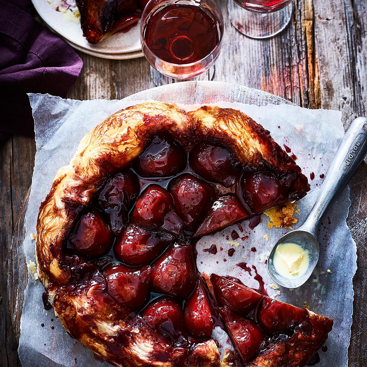 Spiced Wine + Plum Tarte Tatin - The Kitchen McCabe