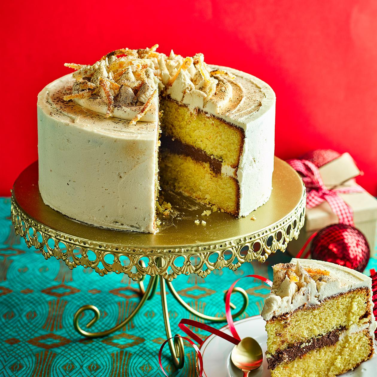Spiced Layer Cake with Orange Cream Cheese Frosting Recipe | Epicurious