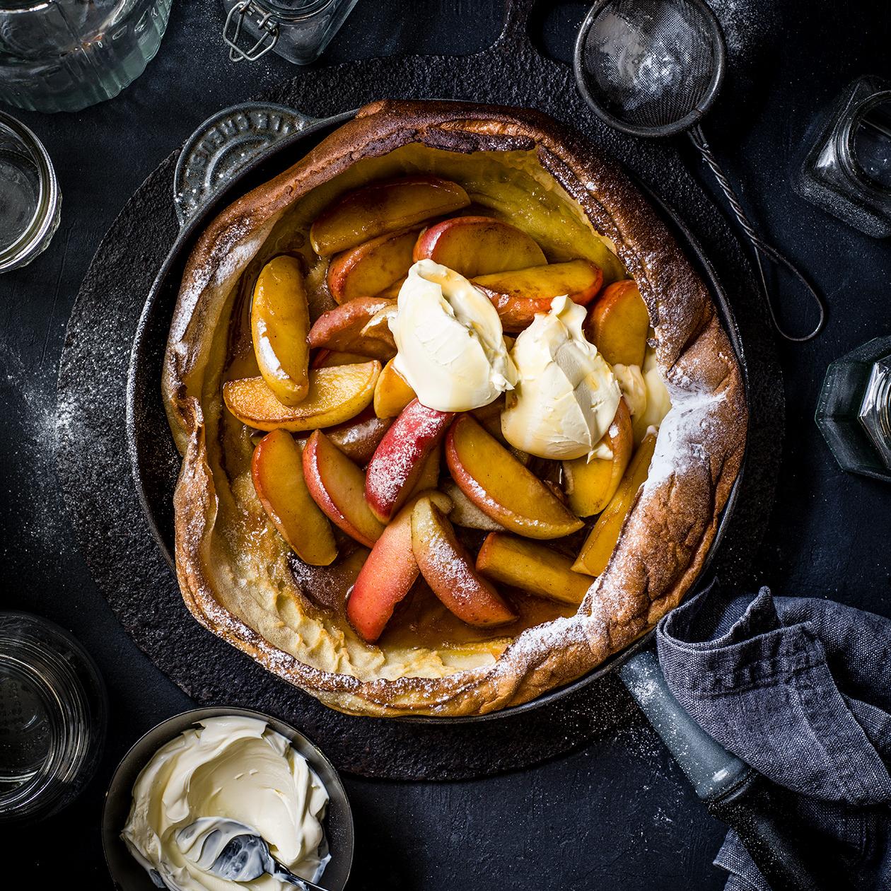 Dutch Baby with honey butter apples recipe | Sainsbury`s Magazine