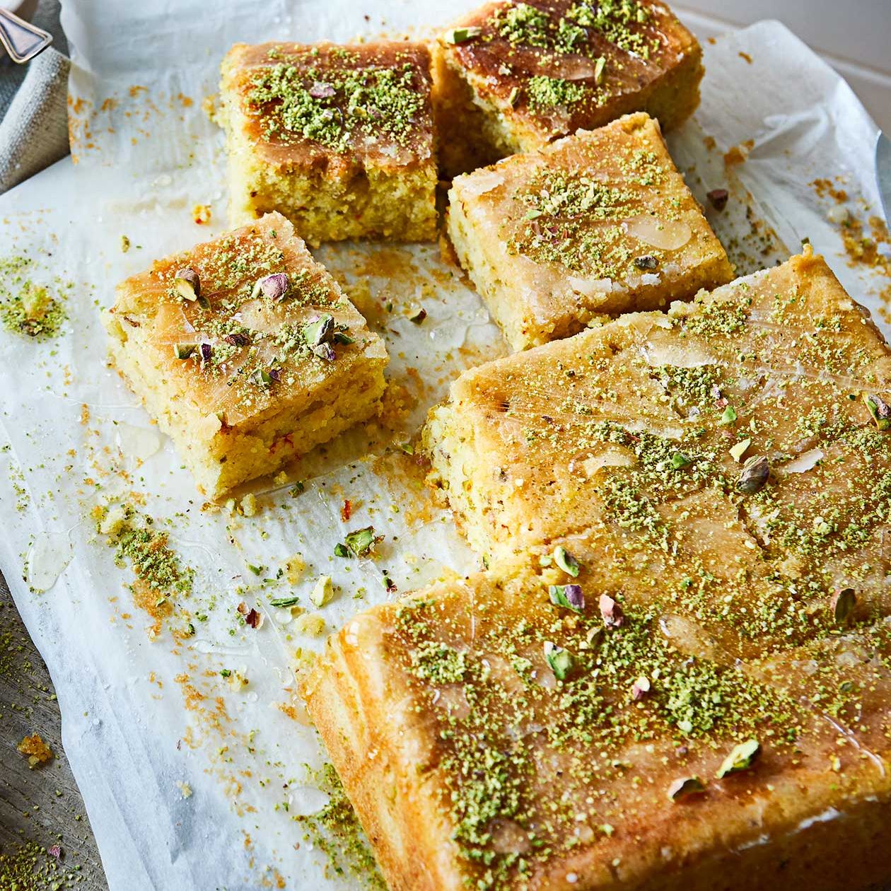 Saffron Cake: with saffron and rosewater icing, sprinkled with crushed rose  petals and pistachio nuts. – Javaneh's Kitchen ~ Persian cuisine