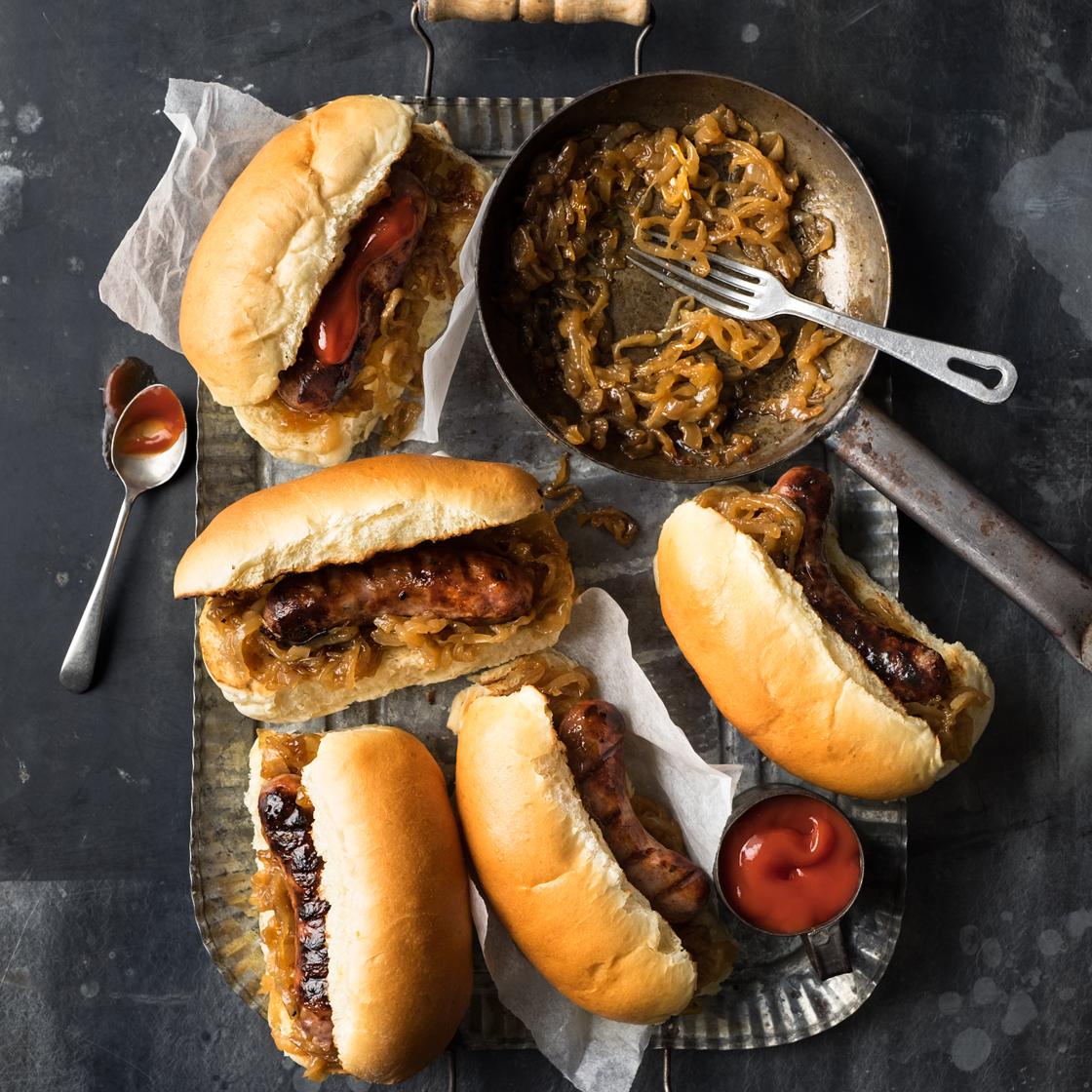 Beer-Simmered Grilled Sausages Recipe