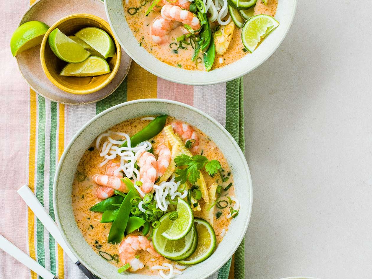 Thai red prawn curry with hot sale coconut milk