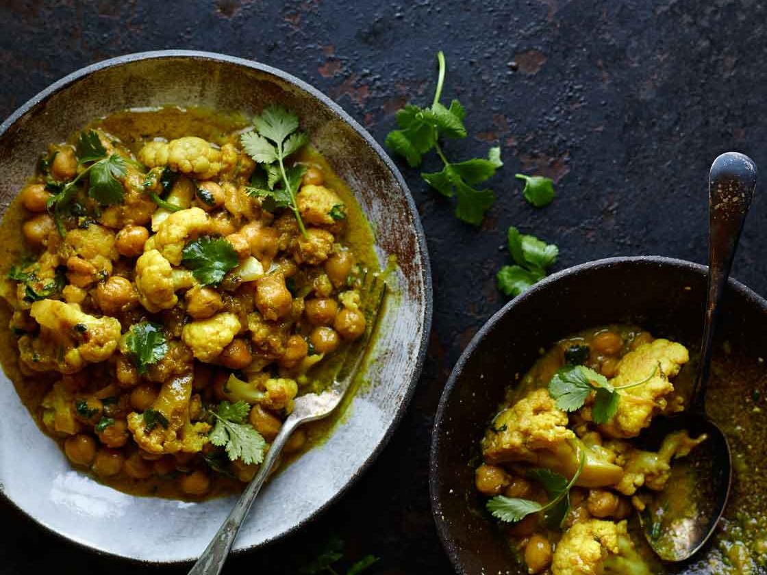 Cauliflower and 2024 chickpea curry