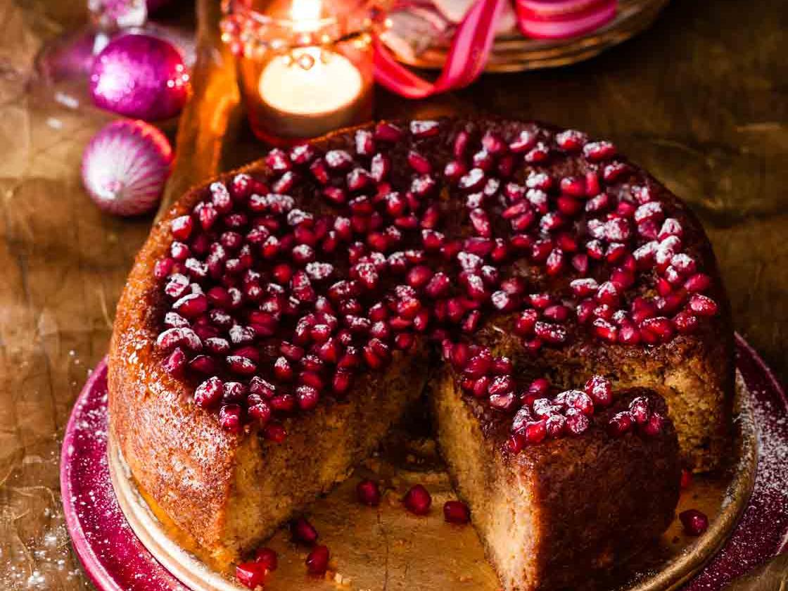 Eggless Pomegranate Cake Recipe – Foodeez Junction