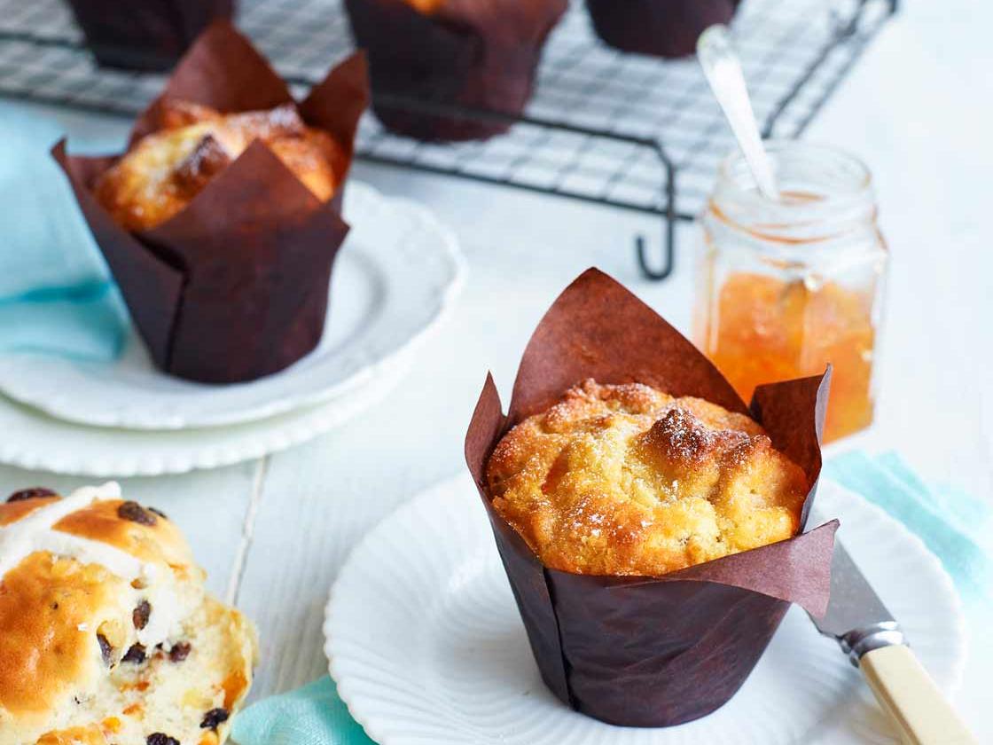 Hot Cross Bun Muffins Sainsbury S Magazine