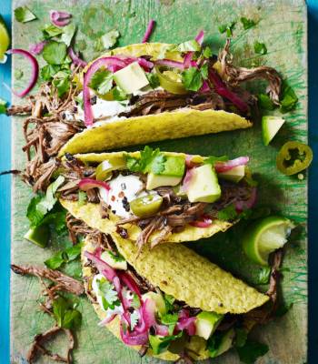 Barbacoa beef brisket tacos