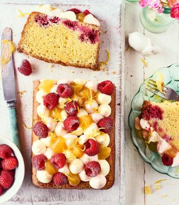 Lemon and raspberry loaf cake
