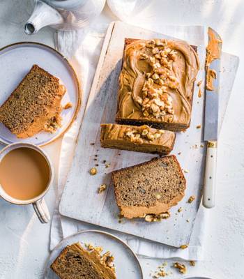 Coffee and walnut loaf cake