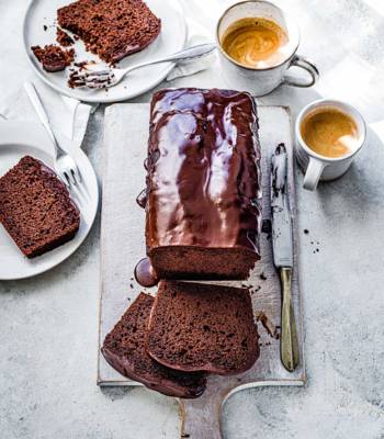 Lighter chocolate yogurt loaf cake