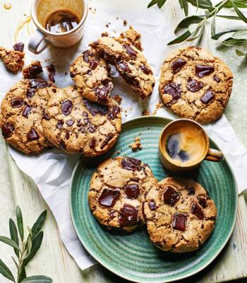 Choc-chip olive oil cookies