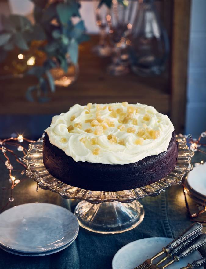 Chocolate And Ginger Cake With Sherry Buttercream Recipe Sainsburys Magazine 0195