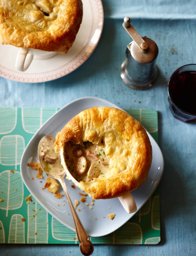 Smoky chicken and mushroom hot pot pie | Sainsbury's Magazine